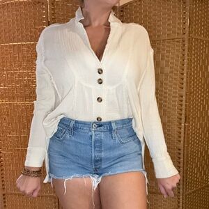 Free People cream tunic